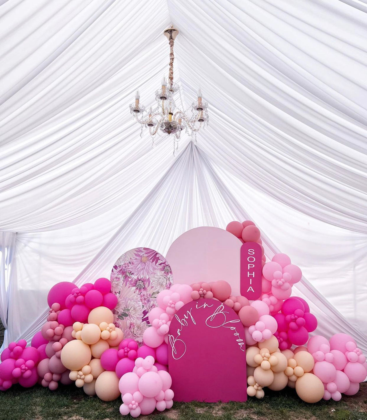 Pink Balloon Column - Balloons and Events